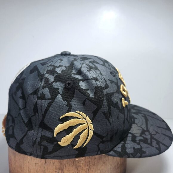 Toronto Raptors NBA Youth Hat Cap City Edition Charcoal Gold Embroidered Logos - Picture 5 of 11